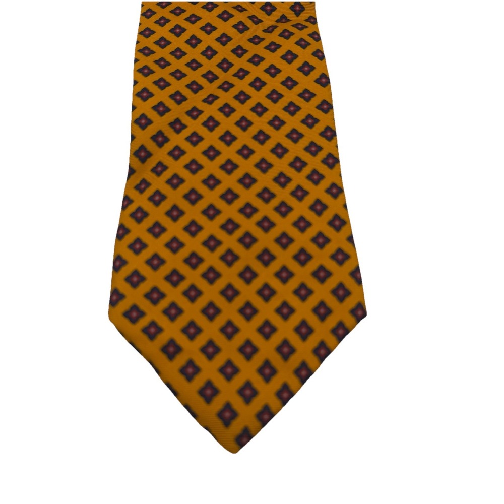 STOLLERYS MENS TIE‎ 3.5 X 58 BURGUNDY WITH GOLD RINGS